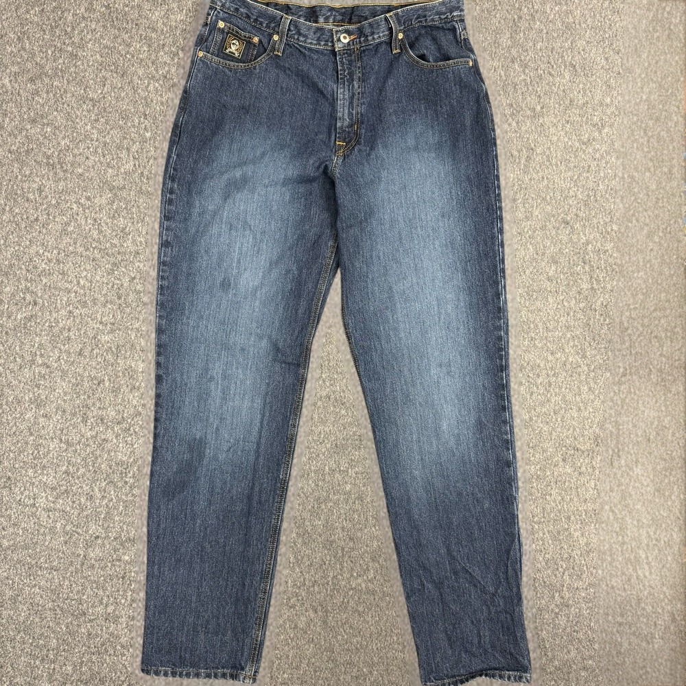 Cinch Jeans Mens 38x36 Medium Wash Denim Relaxed Fit Green Label Western Cowboy